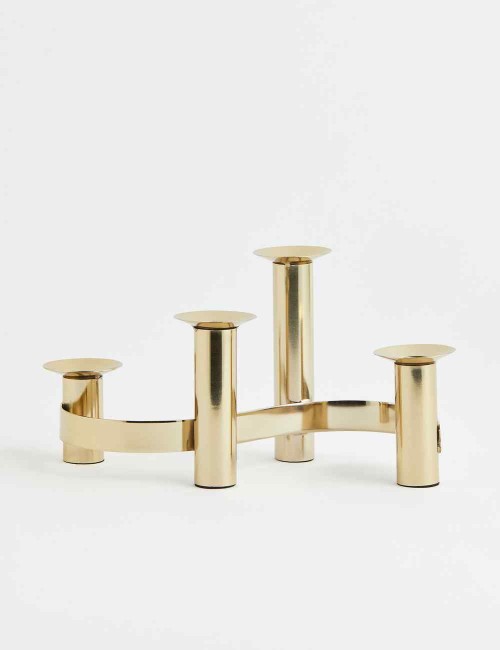 Metal Candle Holder Gold