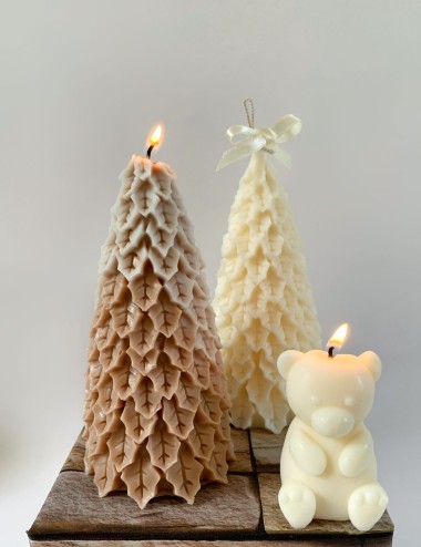 Christmas Candle Snow Tree
