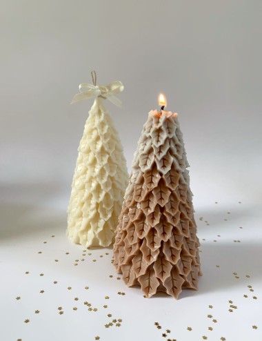 Christmas Candle Snow Tree